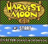 Harvest Moon title screen for GameBoy Color
